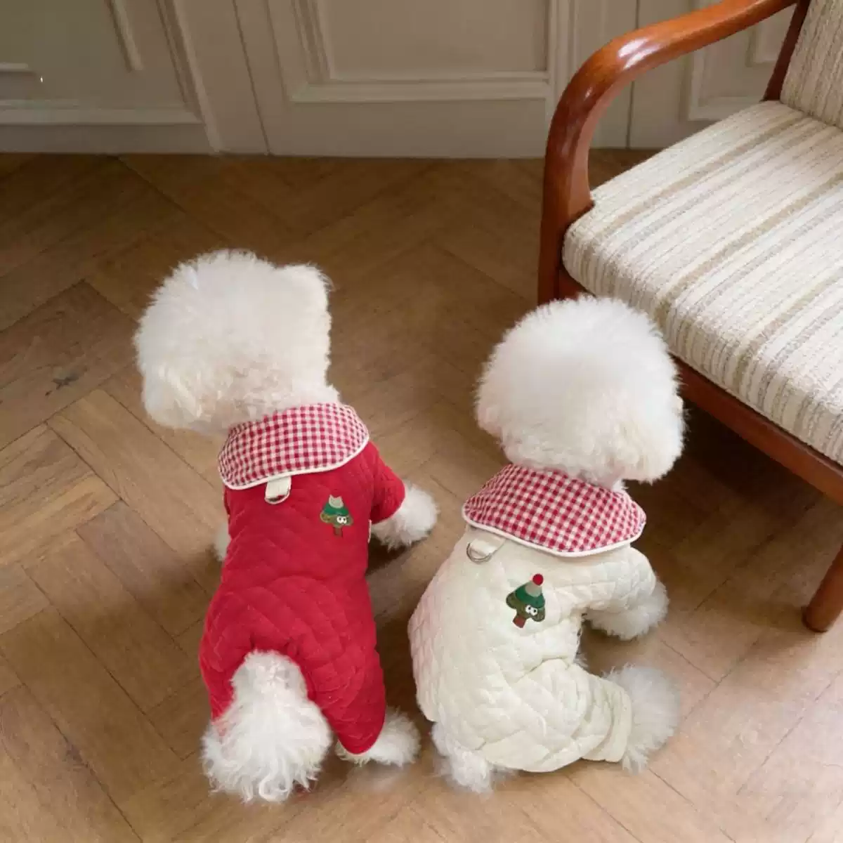 New Style Pet Clothes for Small Dogs - Thickened Warm Four-Legged with Leash (Autumn/Winter)