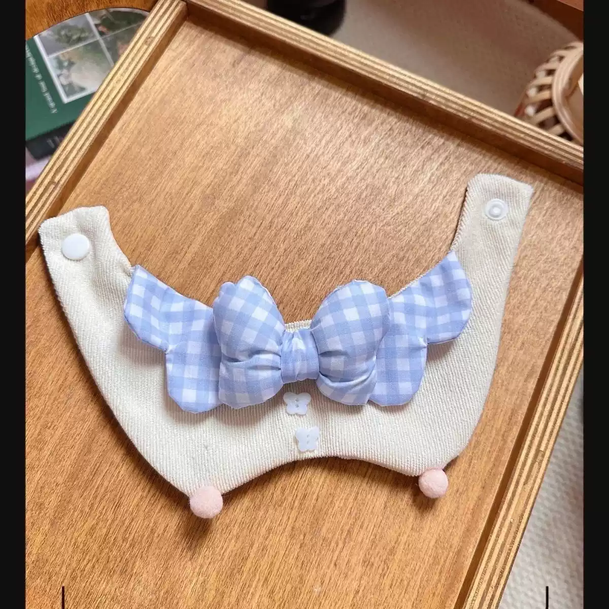 Cute Patchwork Cream Style Pet Scarf for Small to Medium Dogs and Cats