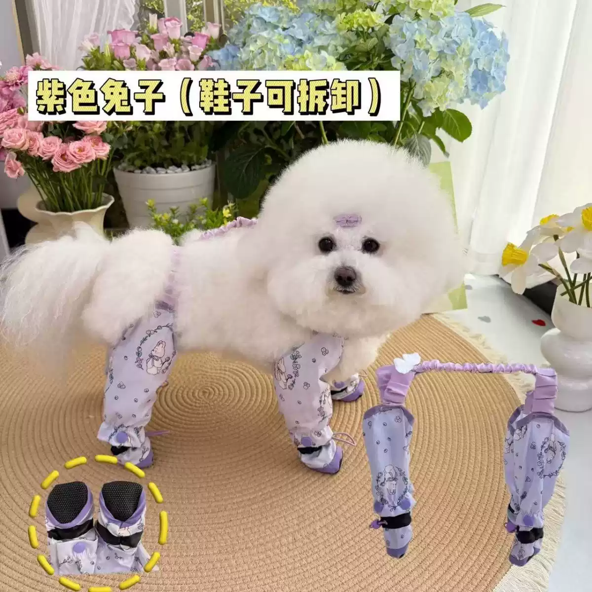 Outdoor Dust-Proof 4-Legged Dog Clothes for Small Dogs