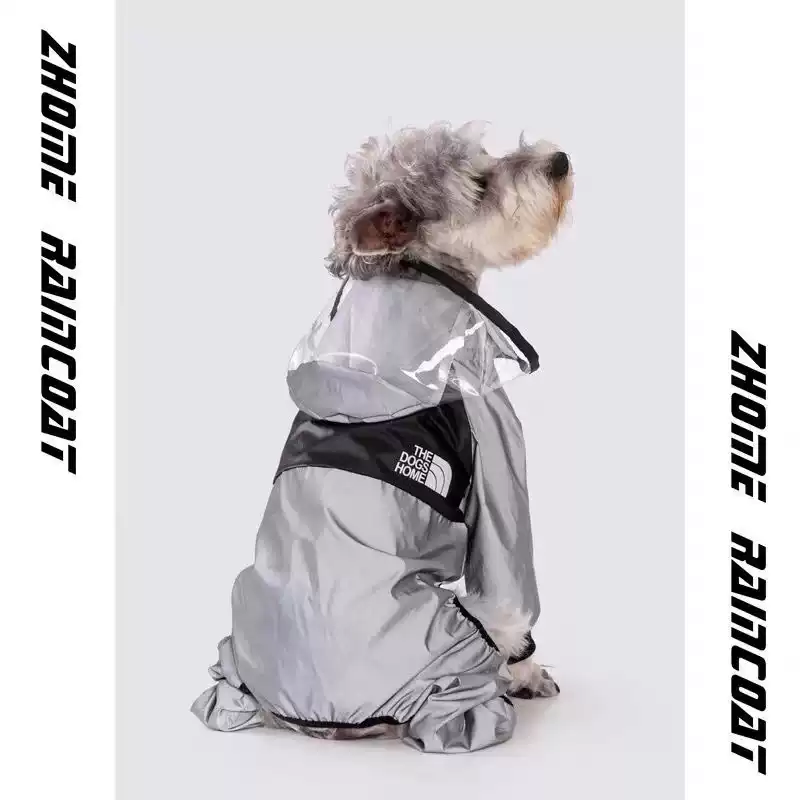 Small Dog Four-Legged Waterproof Raincoat for Summer