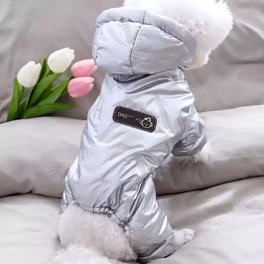 Wash-Free Winter Waterproof Four-Legged Thickened Dog Coat, Autumn-Winter Pet Clothing