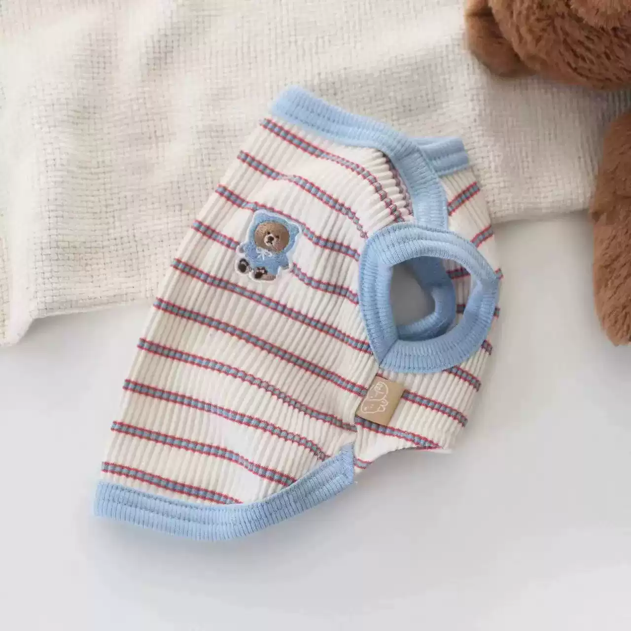 Striped Pet Vest, Thin Summer Apparel for Small Dogs & Cats