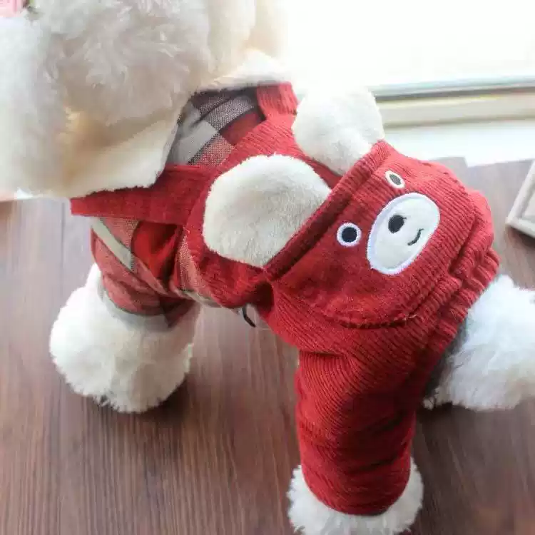 Small Dog Thickened Winter Fleece-Lined Cotton Coat for Small Breeds