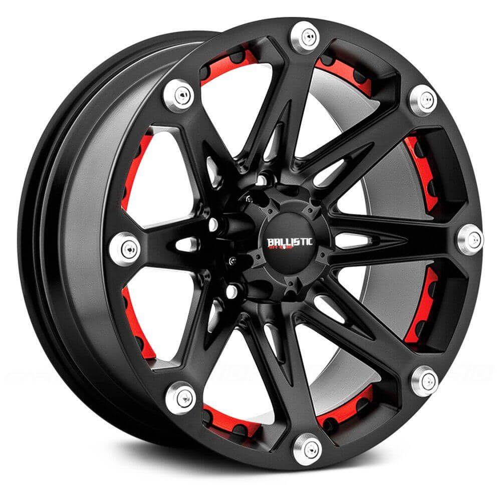 Ballistic 814 Jester 20x9 8x165.1 Offset Flat Black