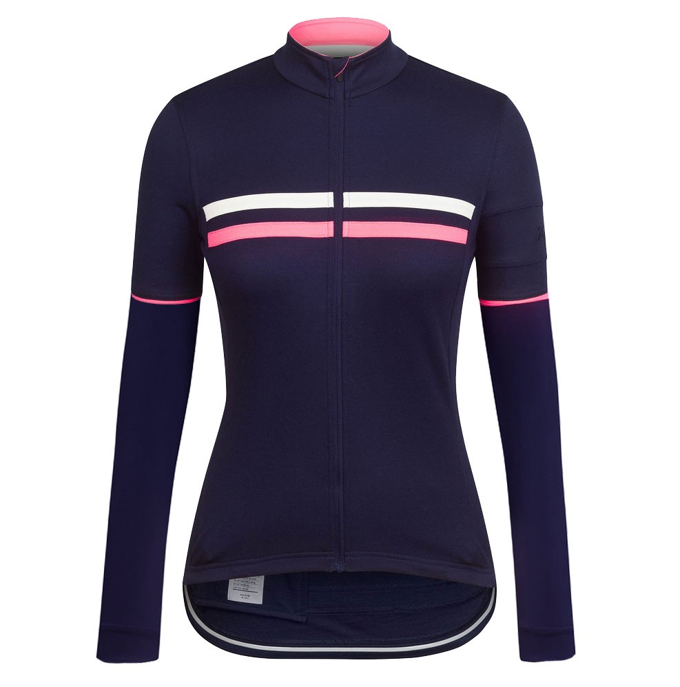 2017 Rapha Brevet Blue-Pink Women Long Sleeve Cycling Jersey