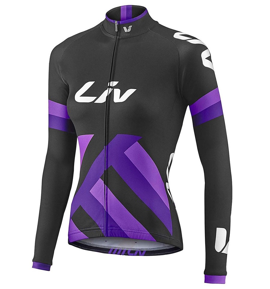 2017 Liv Race Day Women's Black-Purple Long Sleeve Cycling Jersey