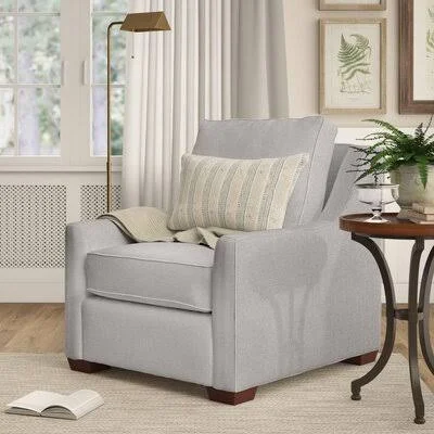 L? A 33x22 Wide Armchair Birch Lane Body Fabric: Sunbrella Cast Silver