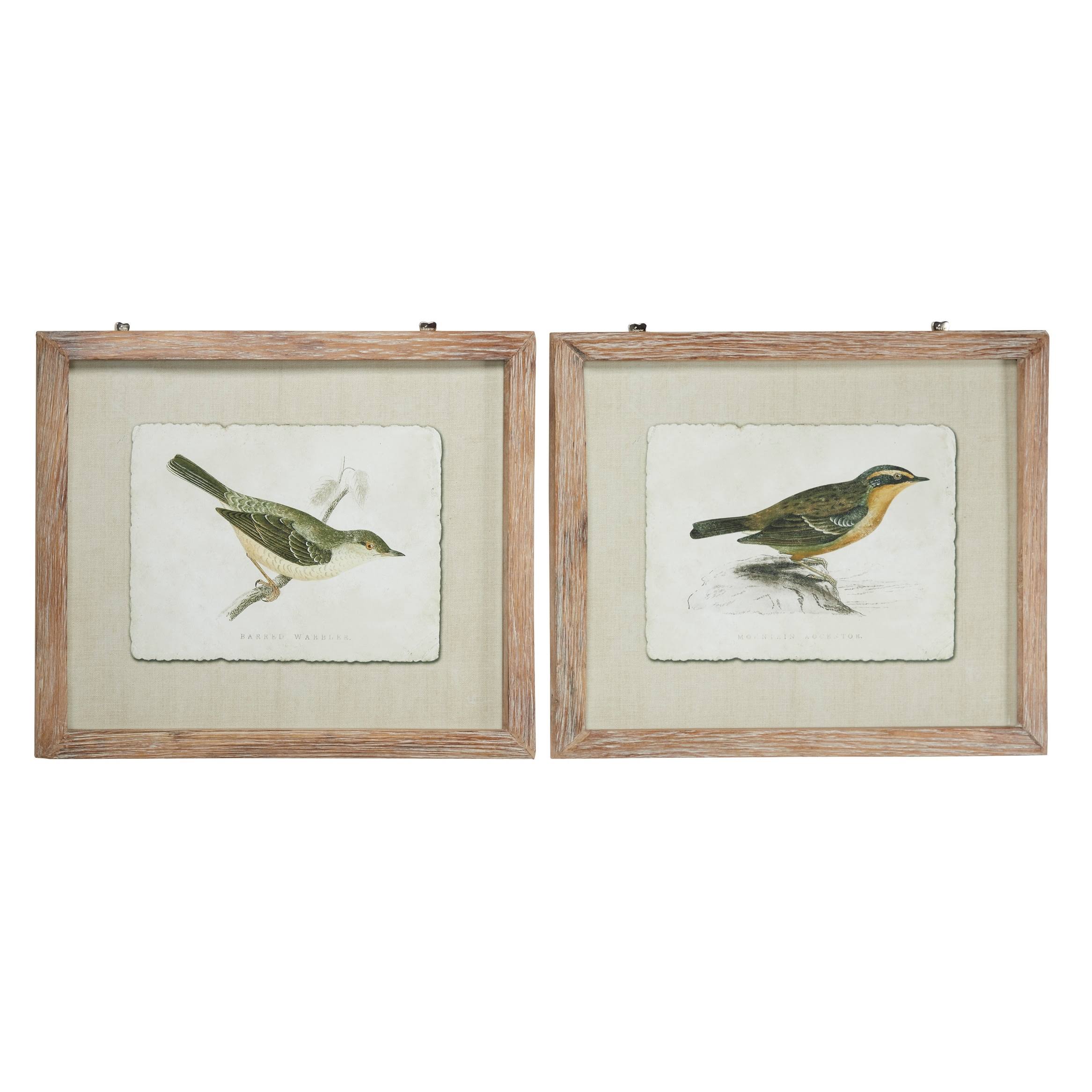 Decmode Indoor Brown Wood Farmhouse Animals Wall Art, Set of 2
