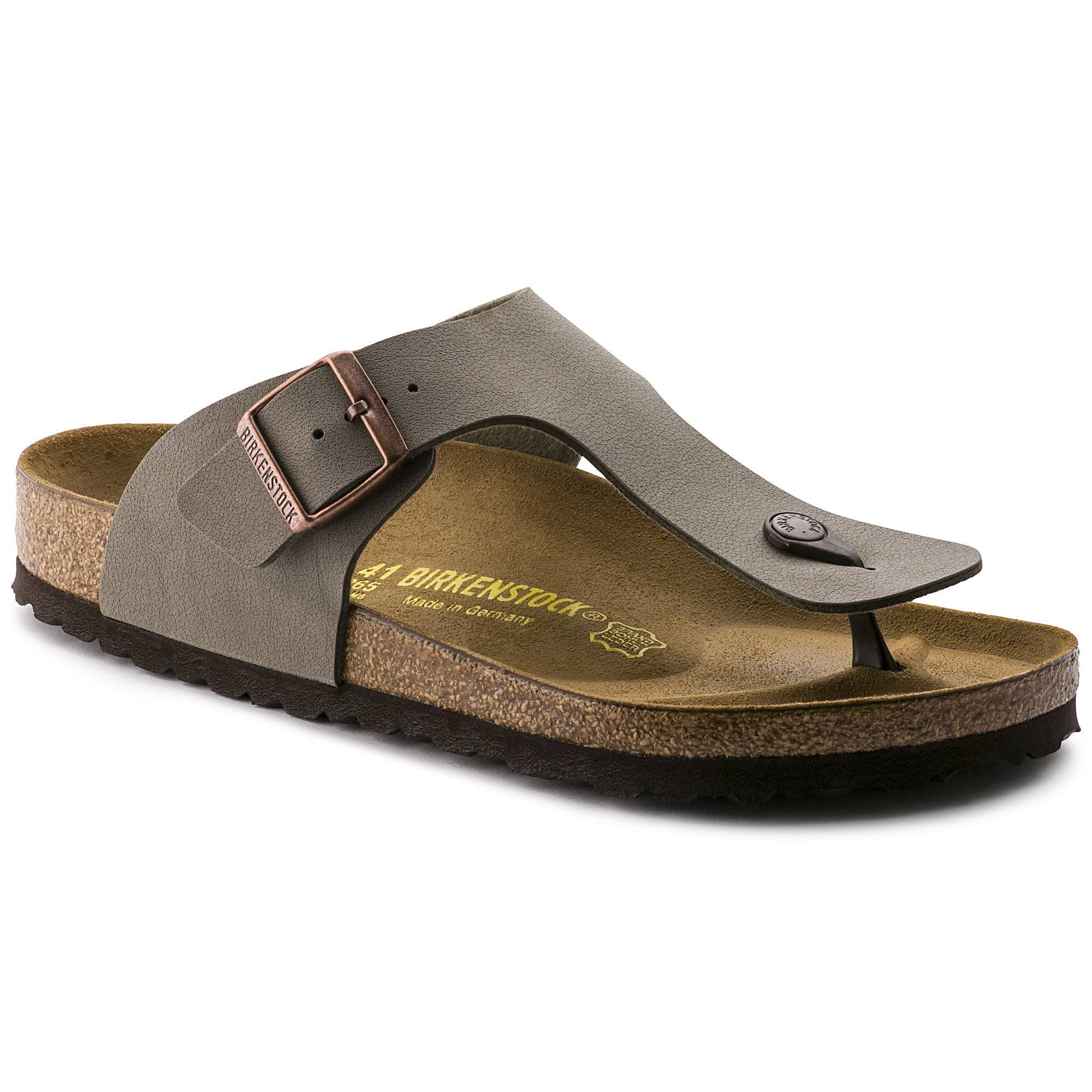Birkenstock Ramses Birko-Flor Nubuck Stone Thong Sandals