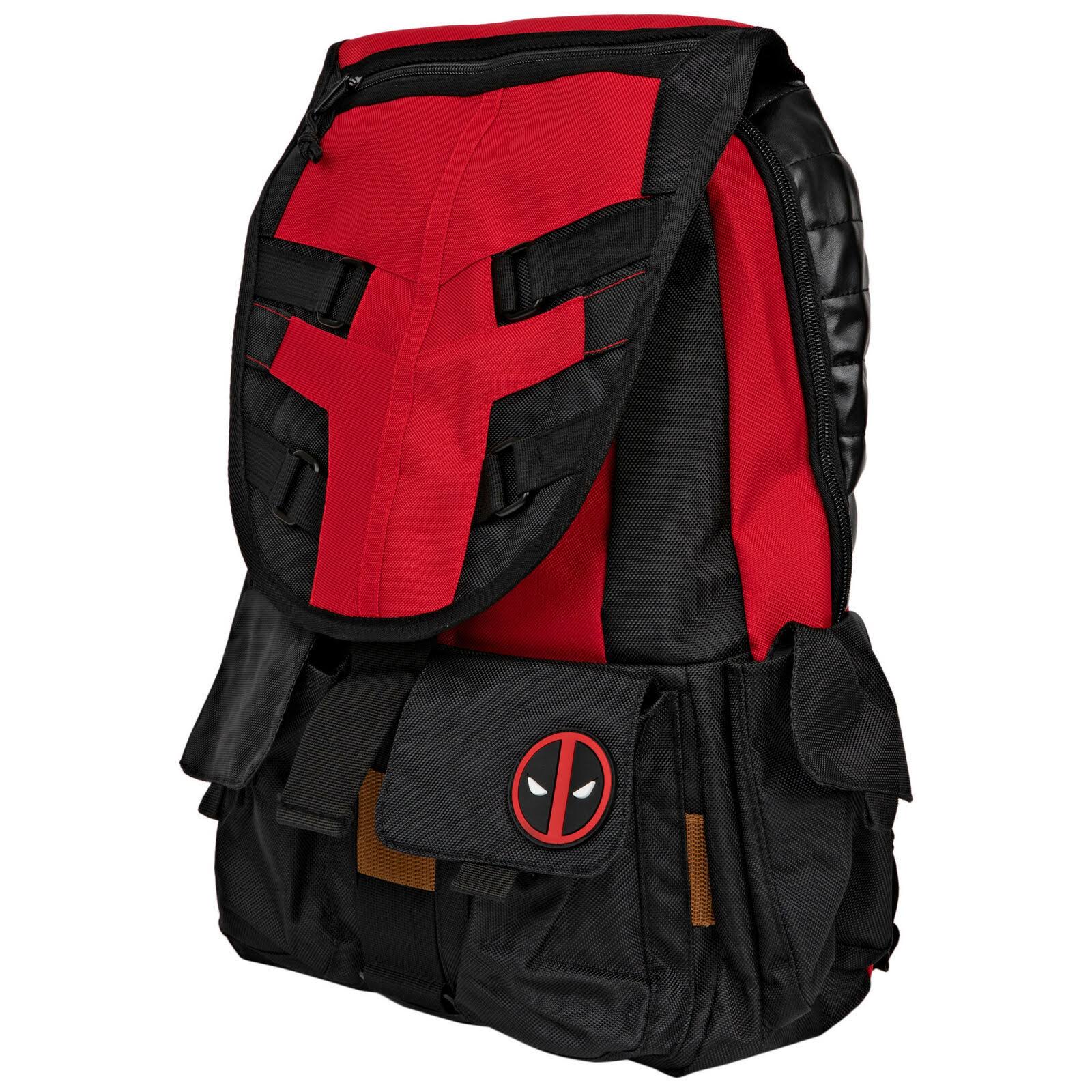 Deadpool Black and Red Laptop Backpack