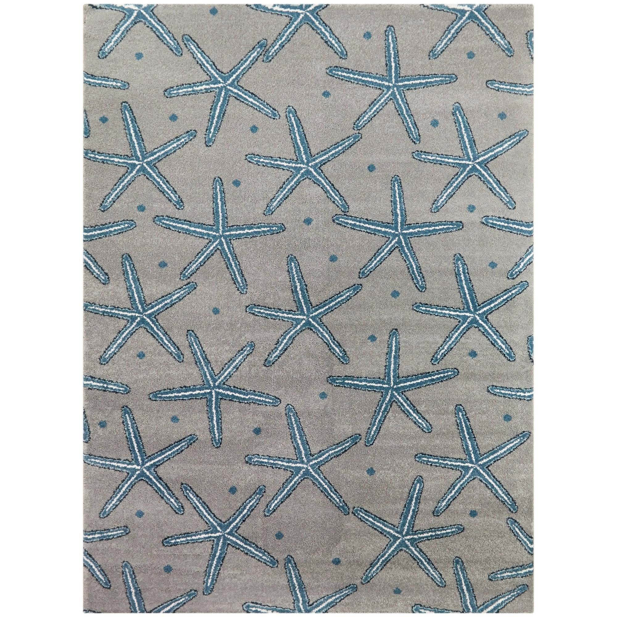 BALTA Massau Grey 5 ft. x 7 ft. Coastal Starfish Area Rug