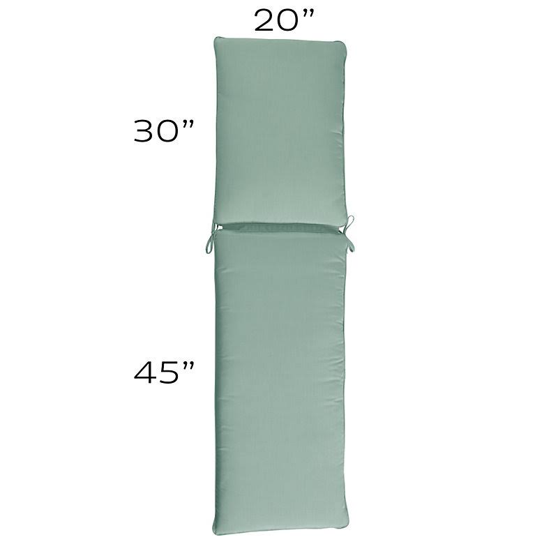 Replacement Chaise Cushion - 20x75 Canvas Black Sunbrella - Ballard Designs