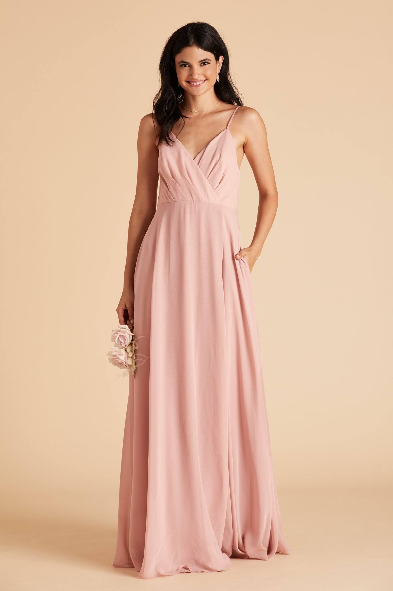 Kaia Chiffon Bridesmaid Dress in Dusty Rose XXL / Dusty Rose