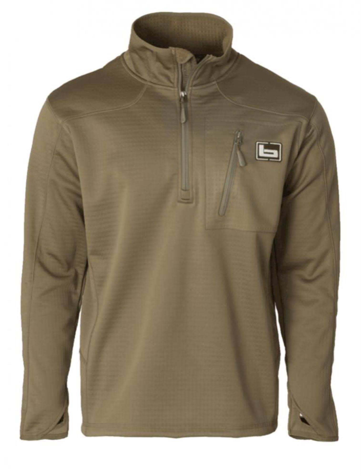 Banded Mid-Layer 1/4 Zip Fleece Pullover Spanish Moss / M