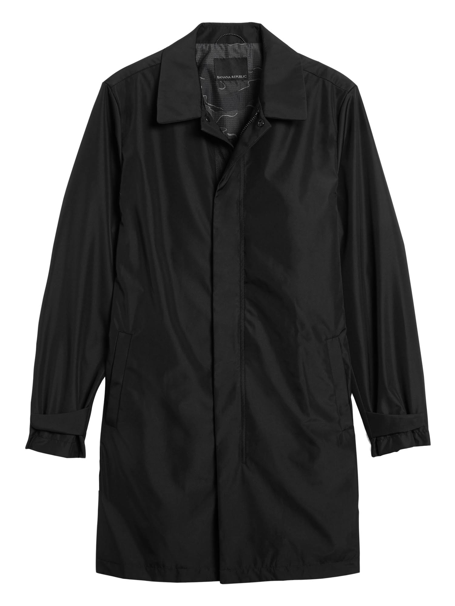 Banana Republic Men's Water-Resistant 3-Layer Mac Jacket Black Size M