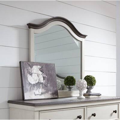 Hagans Arched Modern Beveled Dresser Mirror