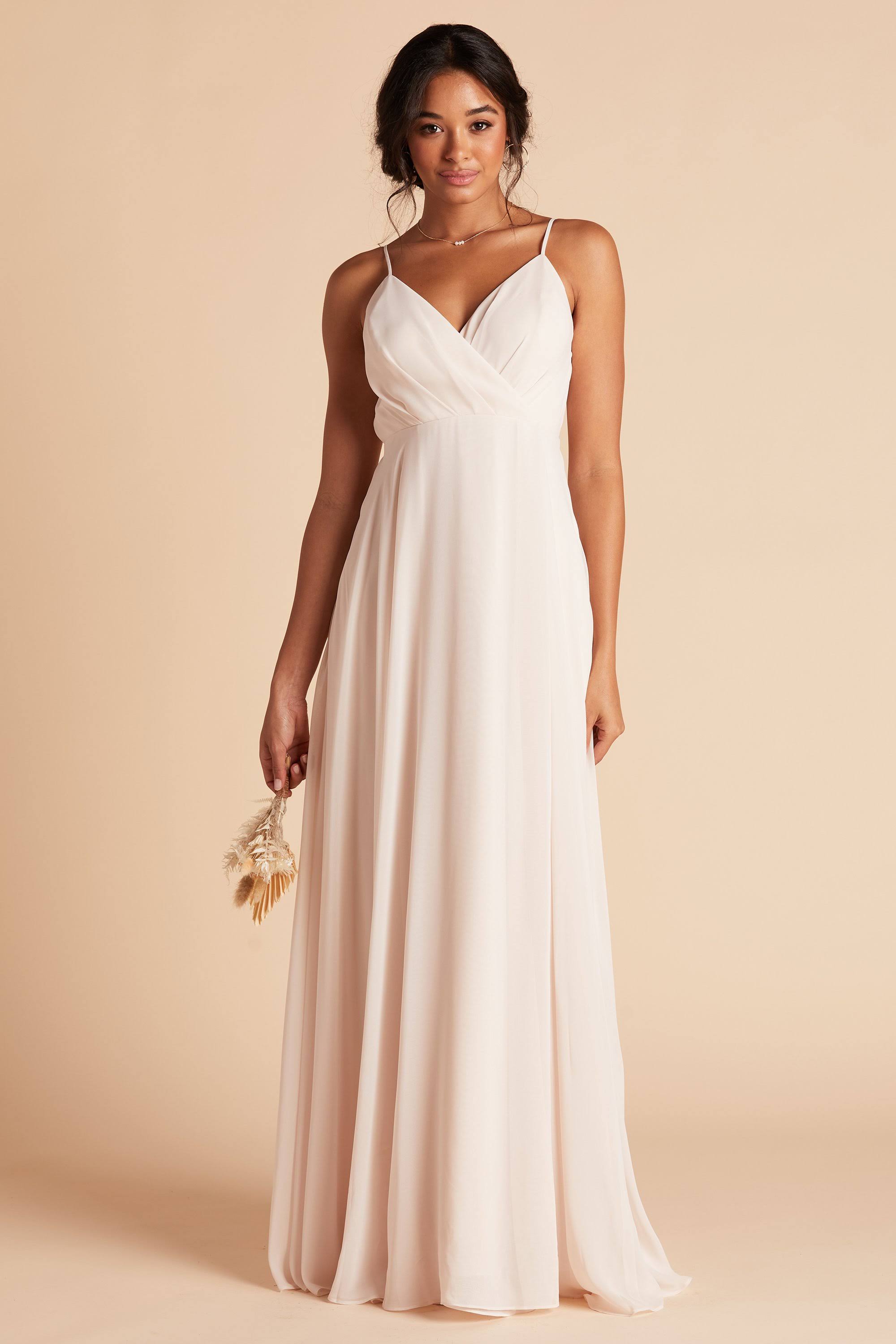 Birdy Grey Kaia Chiffon Bridesmaid Dress in Champagne S / Champagne