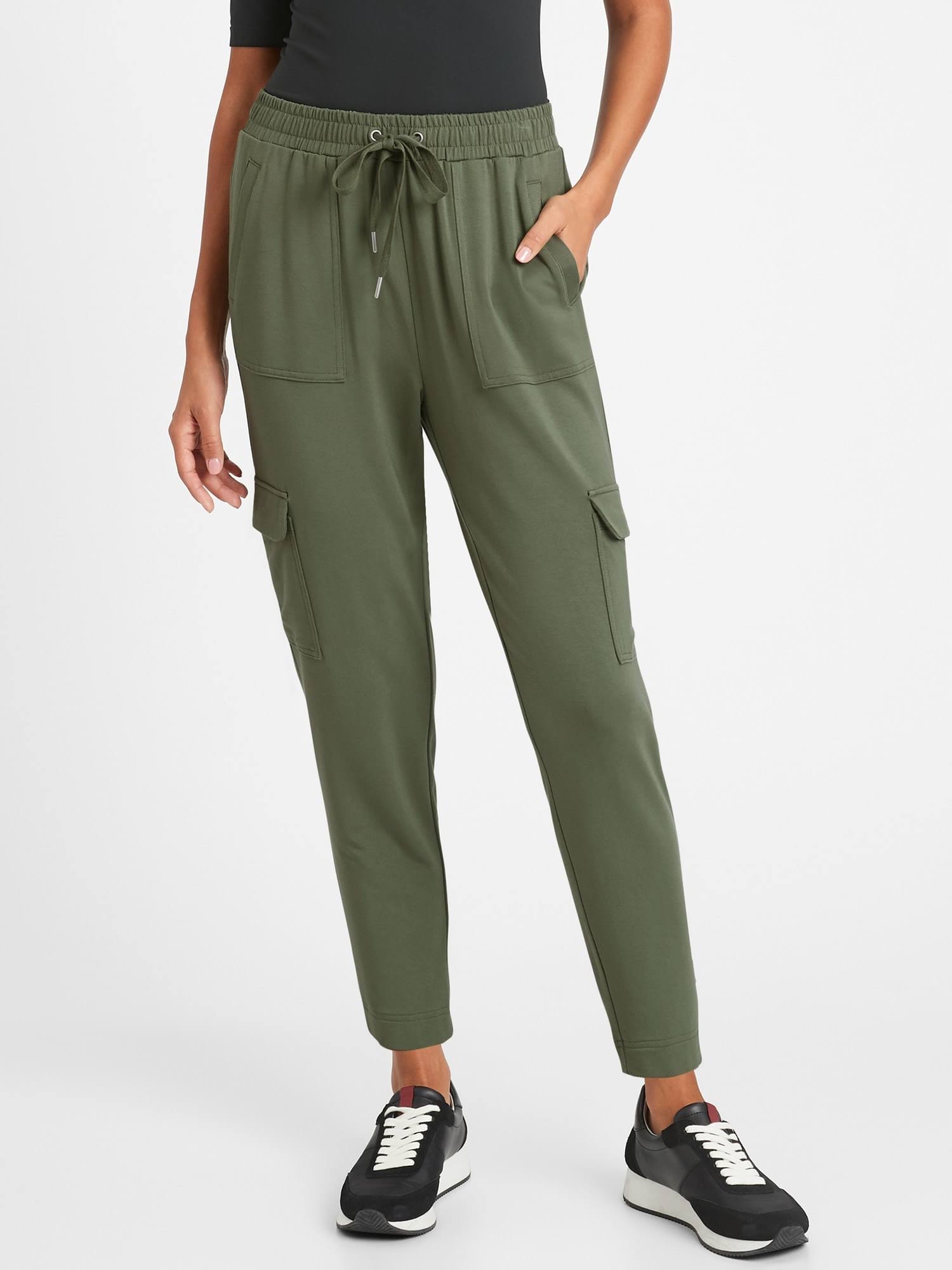 Banana Republic Women's Baby Terry Cargo Jogger Flight Jacket Green Size Xs