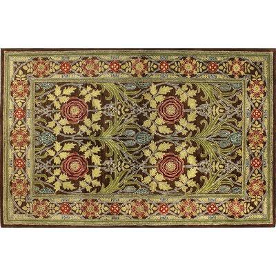Stacey Hand-Tufted Chocolate/Red/Yellow Area Rug Birch Lane Rug Size: Rectangle 8&6x22 x 11&6x22