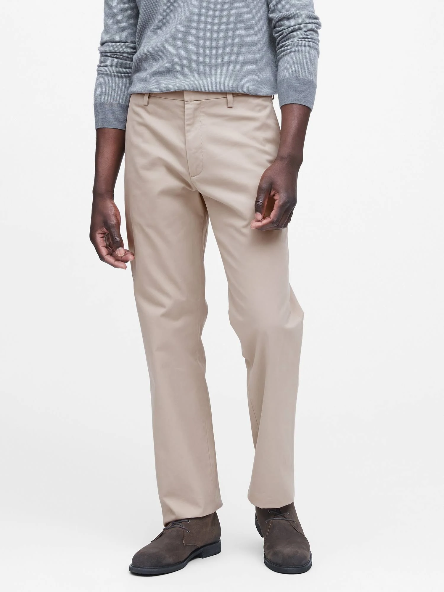 Banana Republic Men's Gavin Relaxed Straight Chino Pant Khaki Size 42W 34L