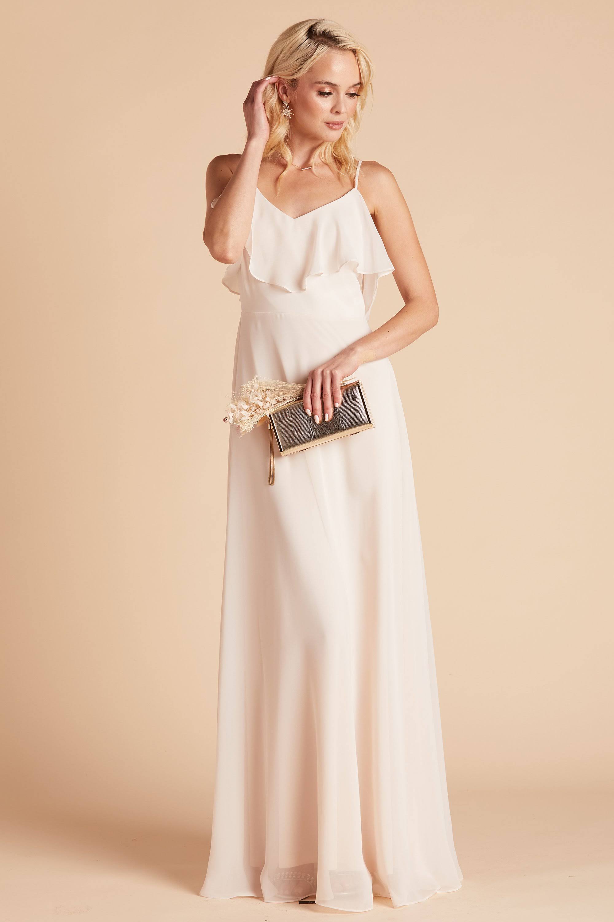 Birdy Grey Jane Convertible Chiffon Bridesmaid Dress in Champagne L / Champagne