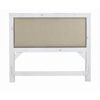 Lockridge Upholstered Solid Wood Panel Headboard Birch Lane Size: King, Color: Distressed White
