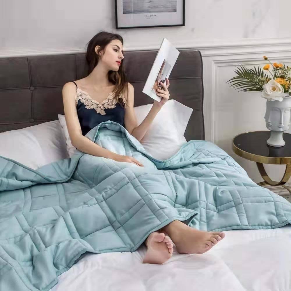 Pine&River Chilled Bamboo Weighted Blanket - Perfect for Warmer Climates - | Chi