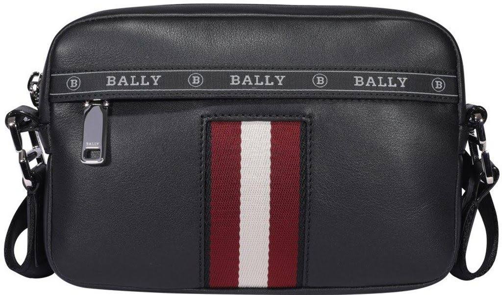 Bally Hal Black, Leather Cross-Body Bag in Black Os