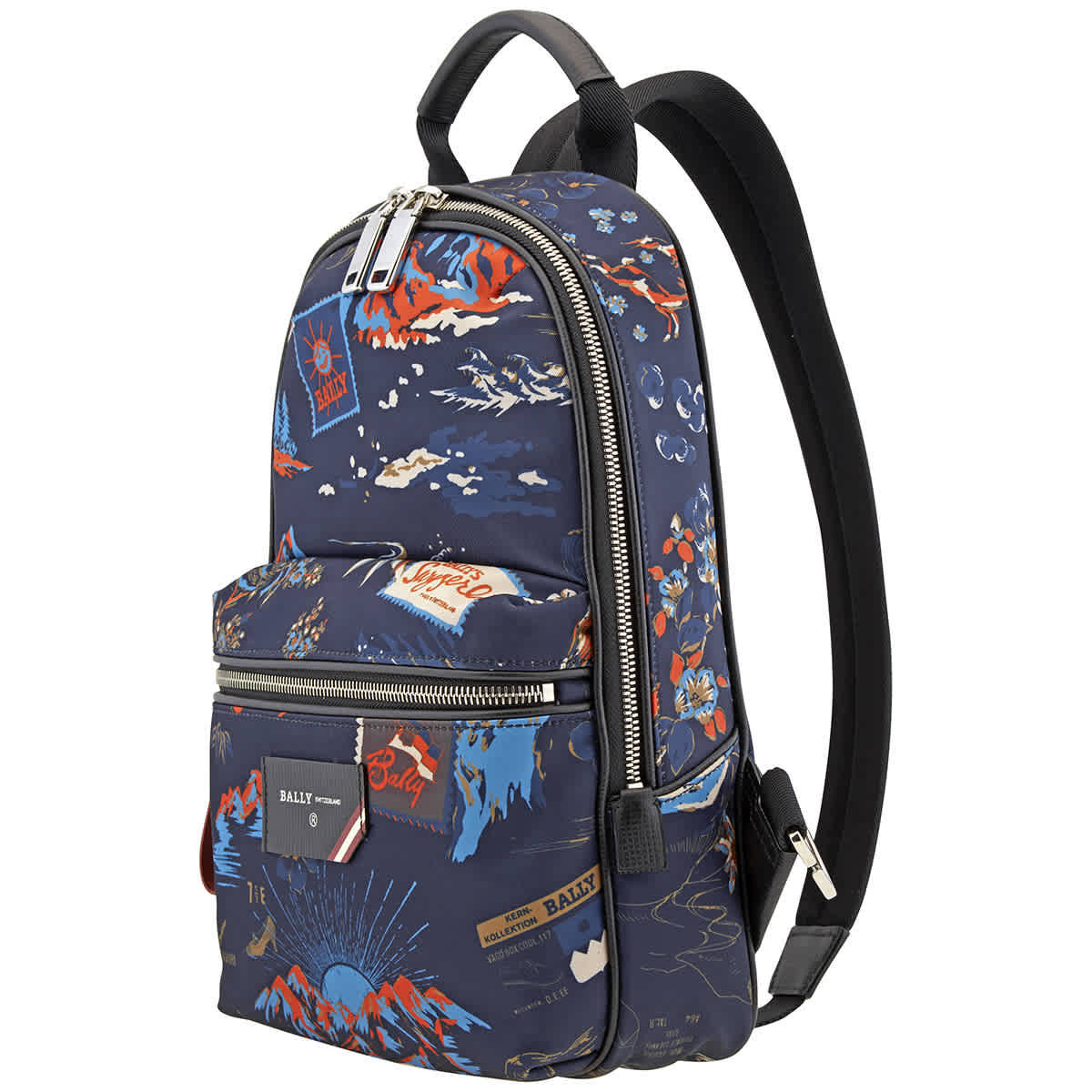 Bally Fuston Blue, Fabric Sling Bag in Blue Os