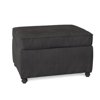 Birch Lane Wolsingham 28x22 Rectangle Standard Ottoman Body Fabric: MicroSuede Charcoal