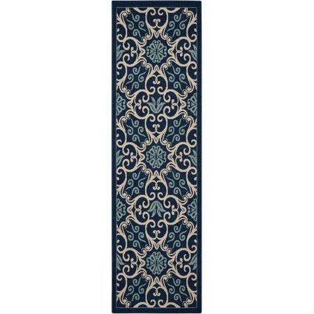 Fishback Floral Navy Blue Area Rug Rug Size: Runner 2&3x22 x 7&6x22