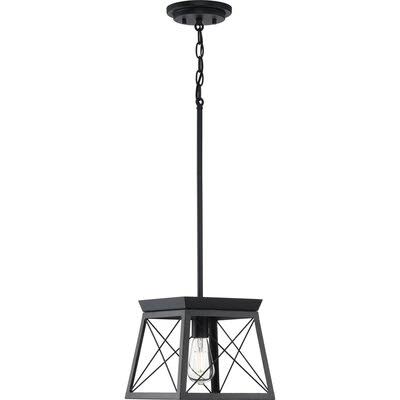 Kowalewski 1 - Light Single Glass Pendant Finish: Matte Black