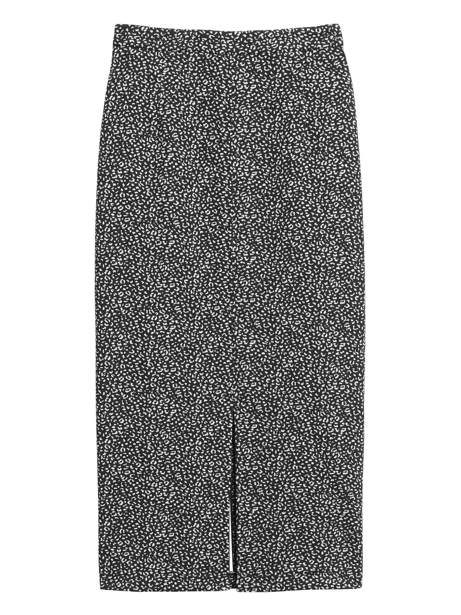 Banana Republic Women's Leopard Jacquard Pencil Skirt Black Leopard Print Size 0