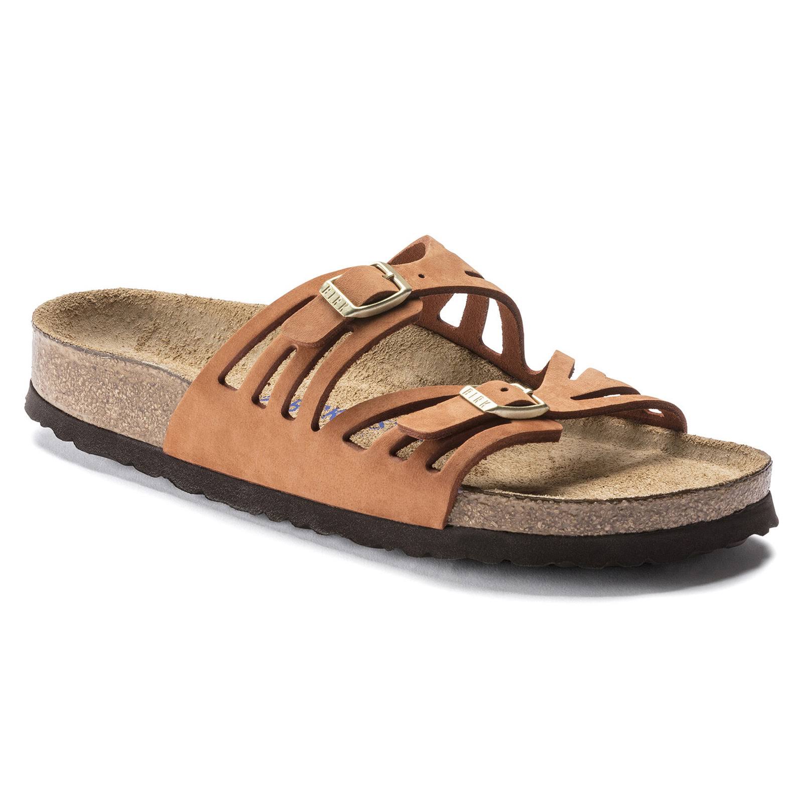 Birkenstock Womens Granada SFB Pecan Sandals - Narrow Fit Size 39