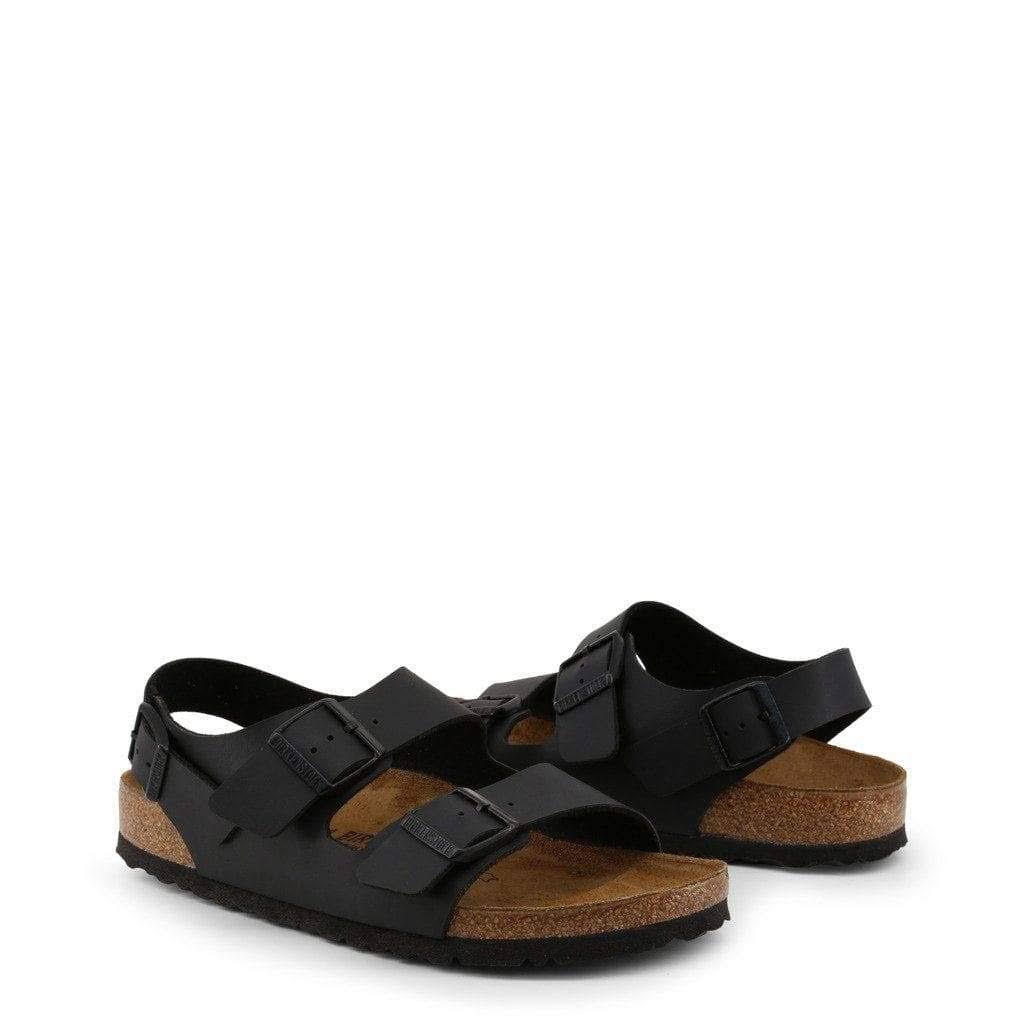 Birkenstock Milano Black Birko-Flor Sandals 40 EU (7-7.5 N US Men/9-9.5 N US Women)