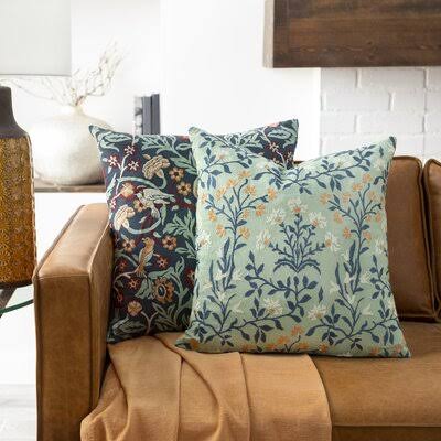 Reatha Cotton Throw Pillow August Grove Fill Material: Down, Size: 22x22 x 22x22