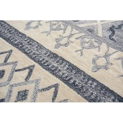 Sorensen Hand-Tufted Natural Wool Gray Area Rug