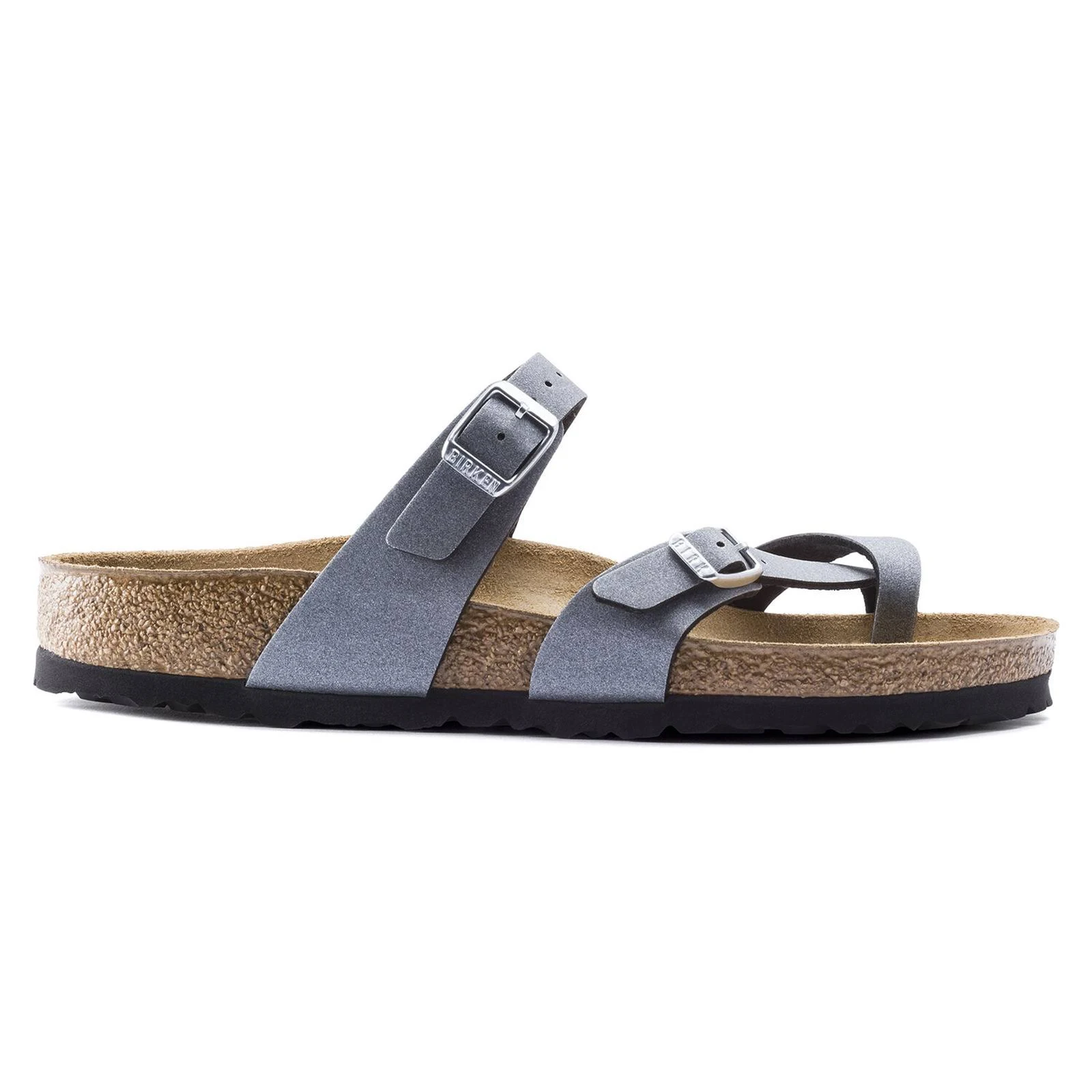 Birkenstock Mayari Birko Flor Sandals - Icy Metallic Anthracite