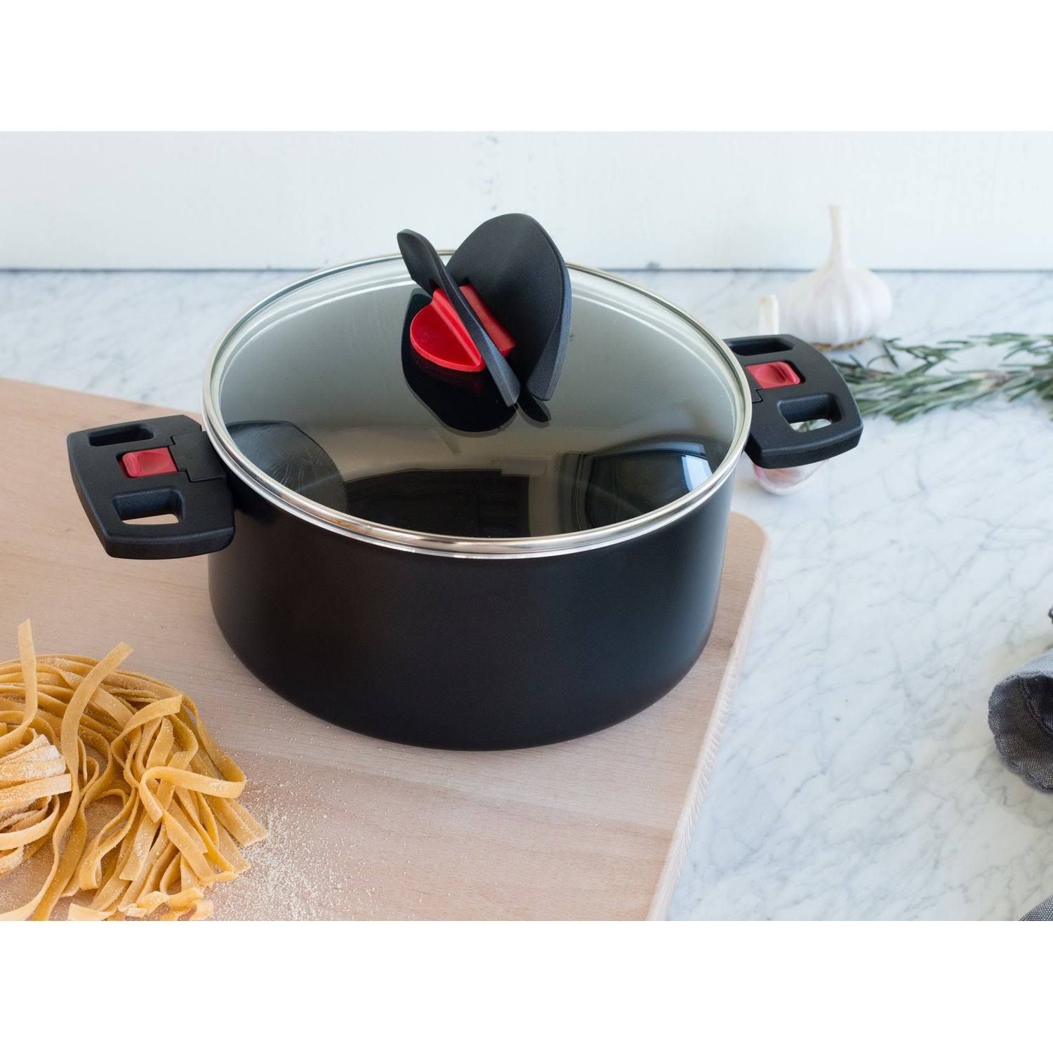Ballarini Click & Cook Nonstick Dutch Oven w/Lid - Black - 5.75-qt