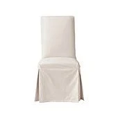 Parsons Chair Slipcover - Ballard Essential Everyday 10oz Linen Gray - Ballard Designs