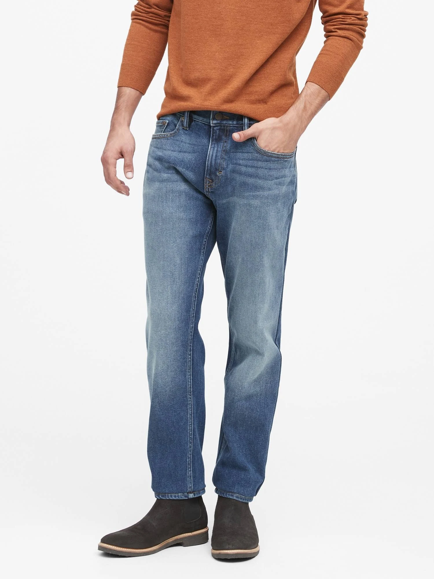 Banana Republic Men's Straight Legacy Jean Medium Wash Size 28W 30L