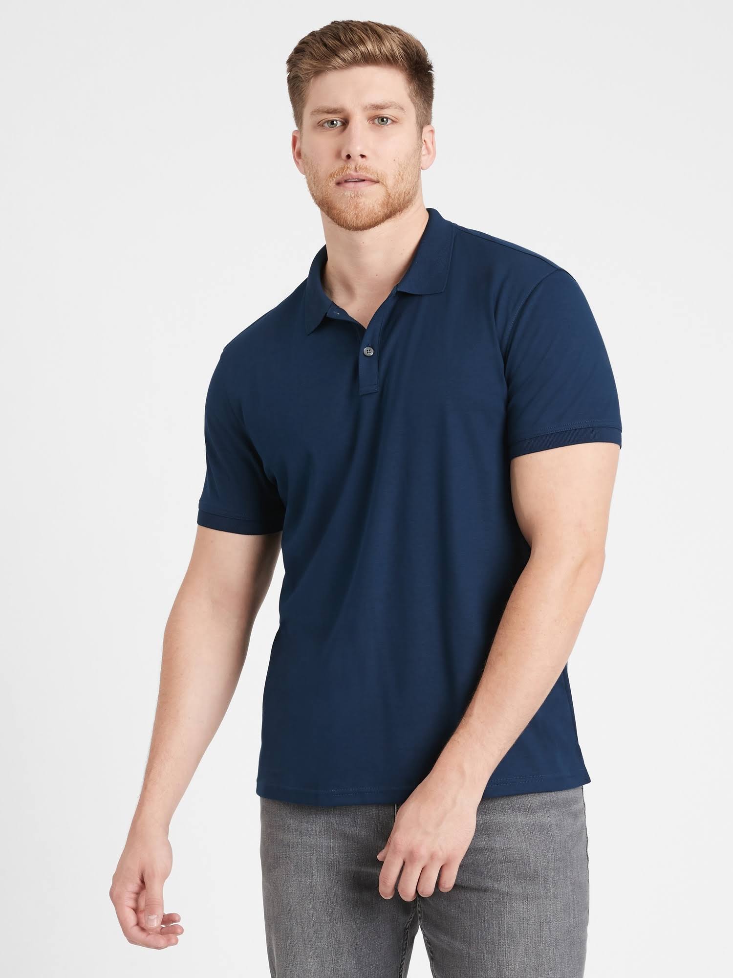 Banana Republic Men's Slim Luxury-Touch Polo Shirt Navy Size XXL
