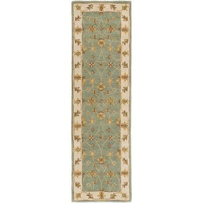 Ellenburg Oriental Handmade Tufted Wool Green Area Rug Birch Lane Rug Size: Runner 2&3x22 x 8&