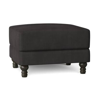 Birch Lane Montgomery 31x22 Rectangle Standard Ottoman Body Fabric: Tina Asphalt