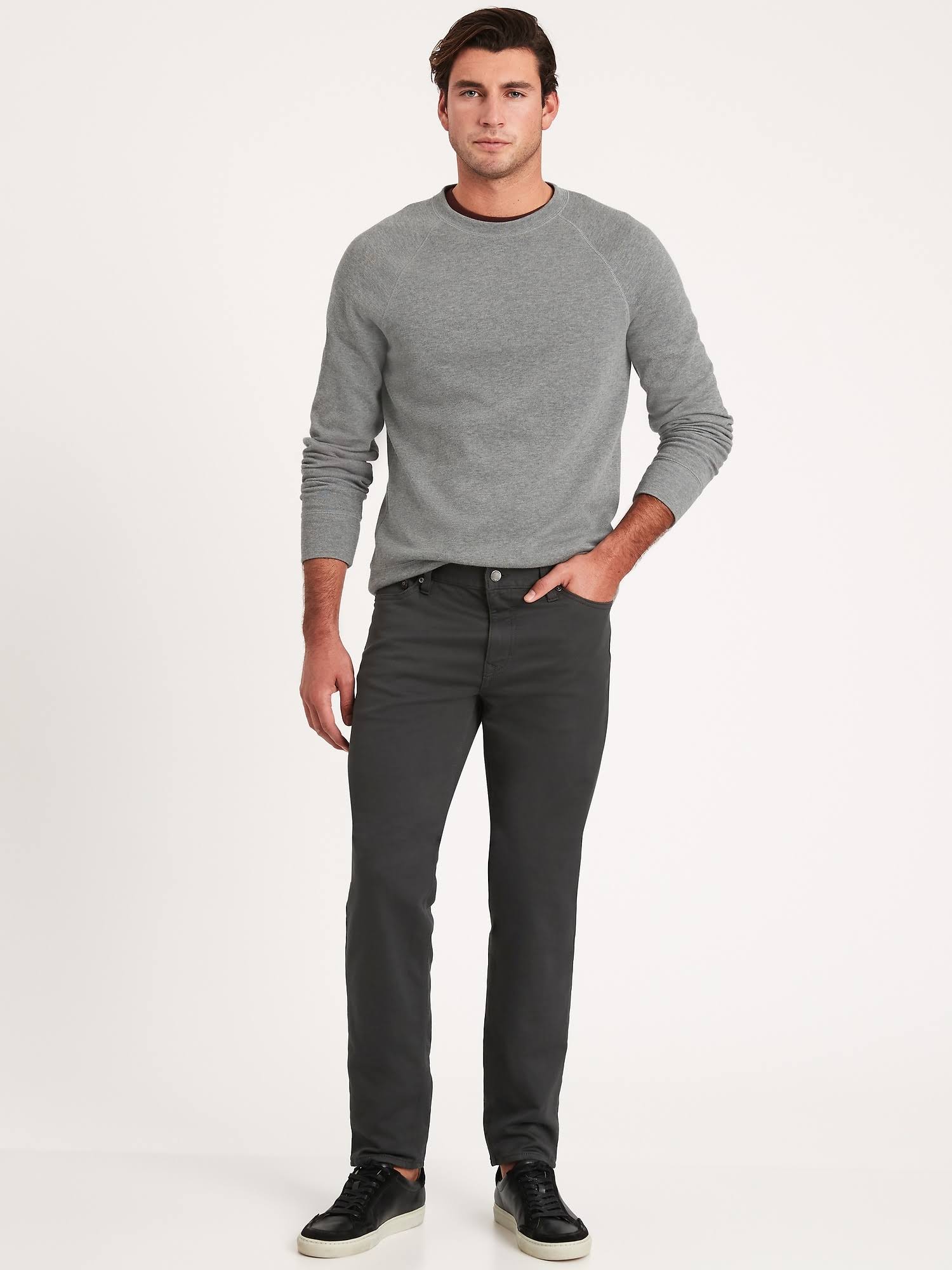 Banana Republic men's Athletic Tapered Traveler Pant Dark Gray Size 33W 34L