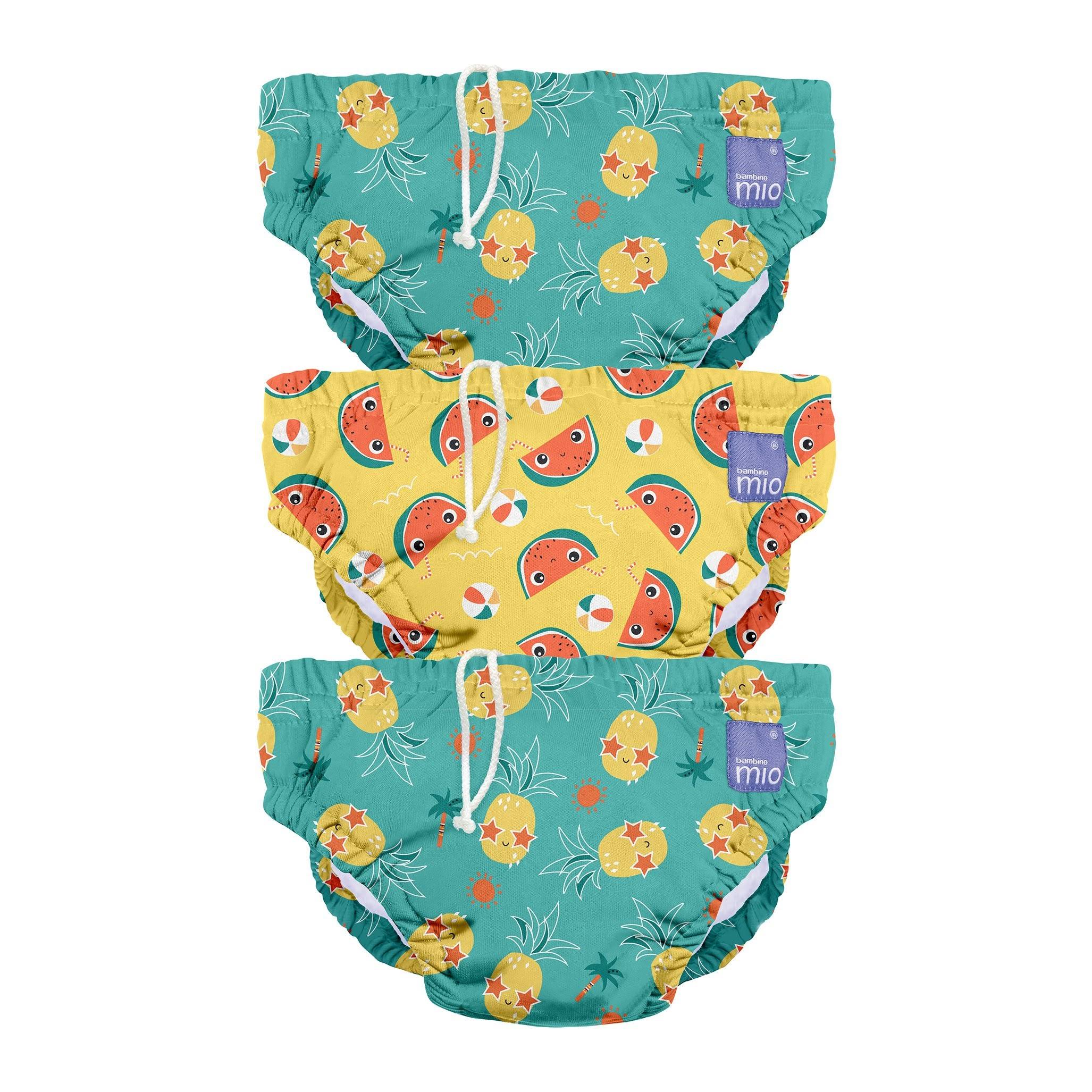 Bambino Mio Swim Diaper - 3 Pack, Tropical / Small (Up to 6 Months)