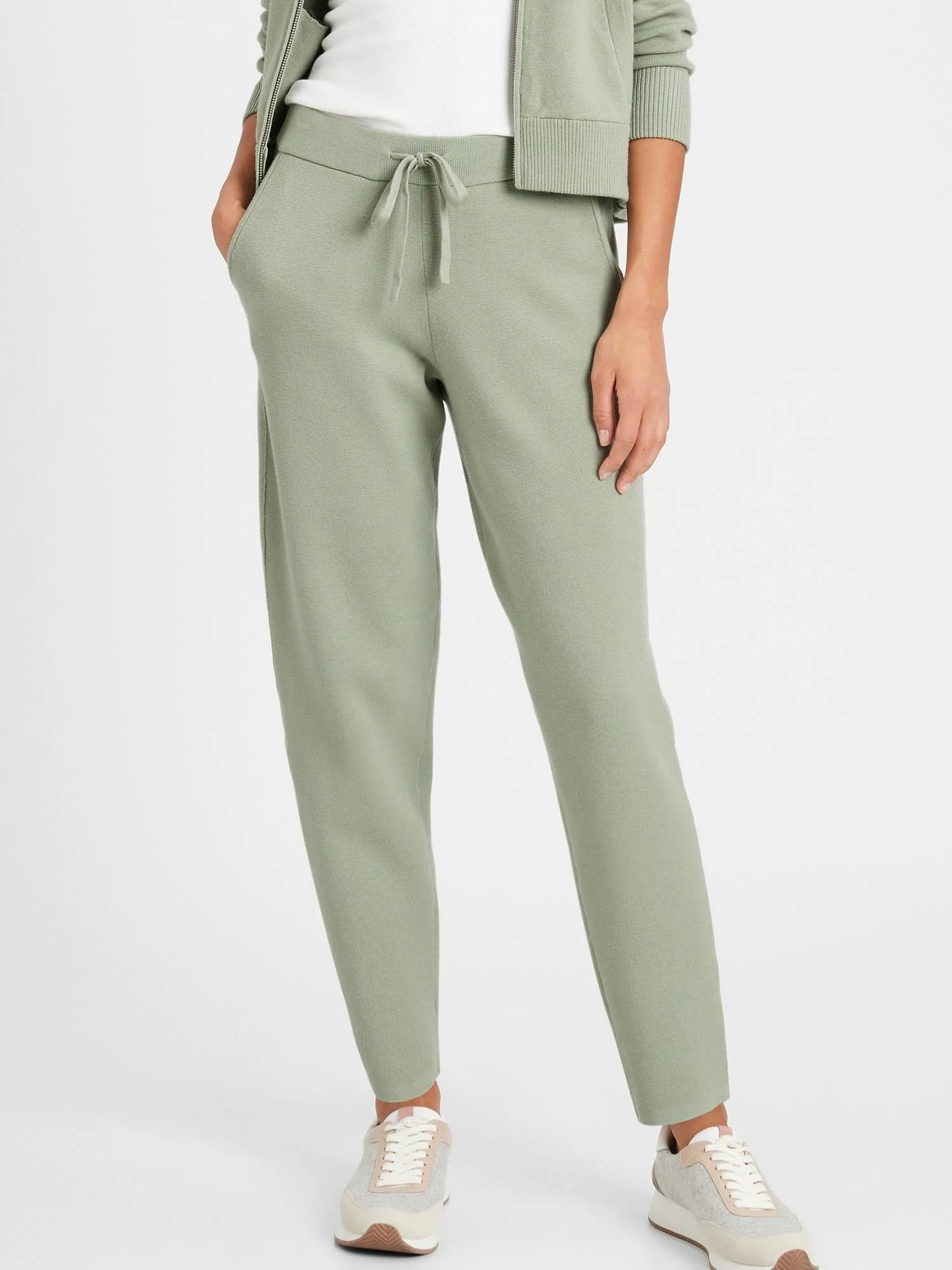 Banana Republic Wo's Sweater Jogger Sage Green Size M
