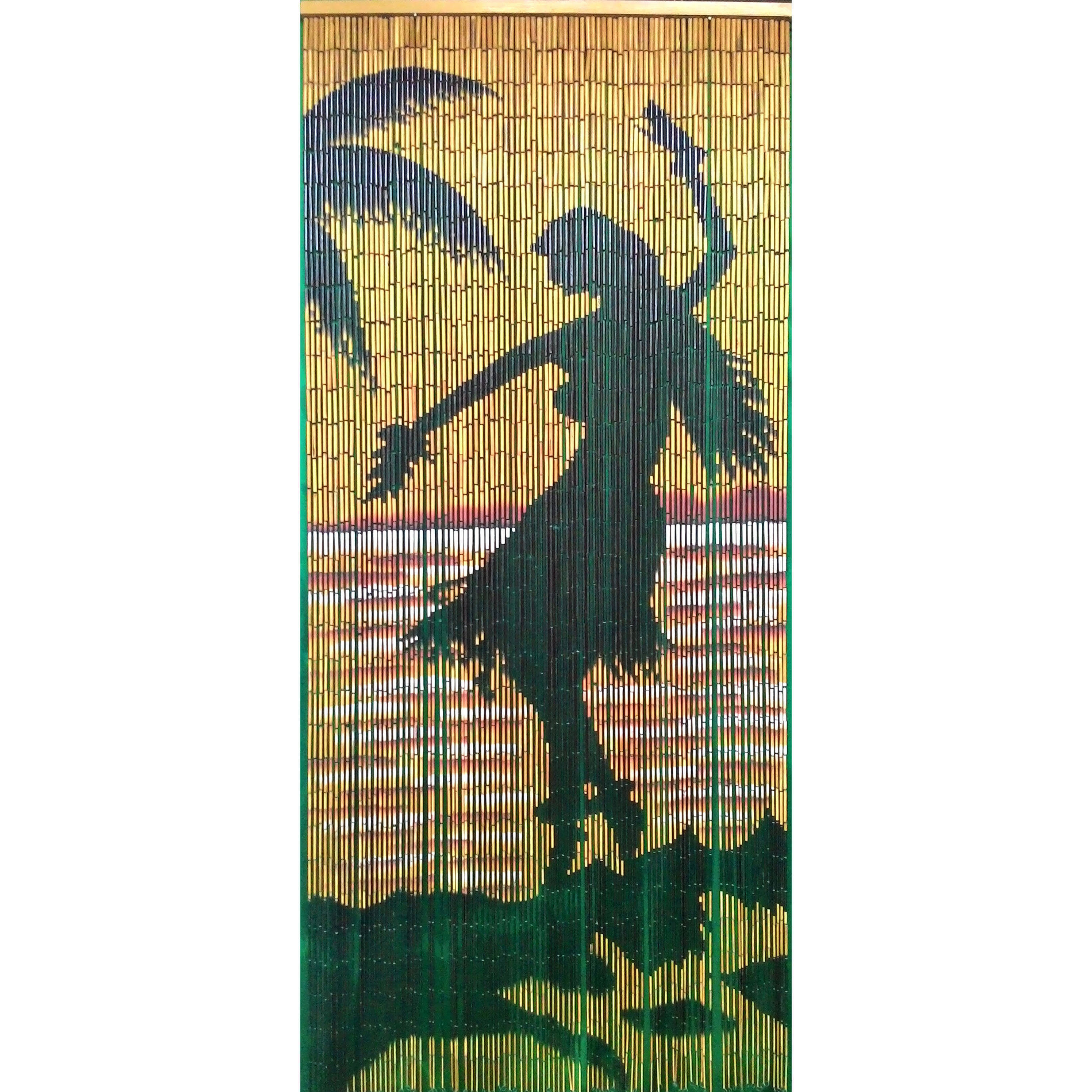 Bamboo54 Curtain Hula Girl Silohuette