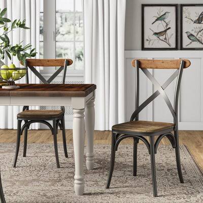 Abe Cross Back Side Chair (Set of 2)