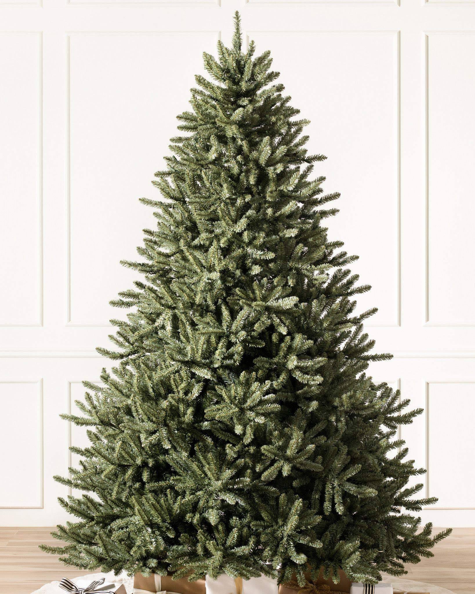 Balsam Hill 9ft Premium Unlit Artificial Christmas Tree Classic Blue Spruce with Storage Bag, and Fluffing Gloves